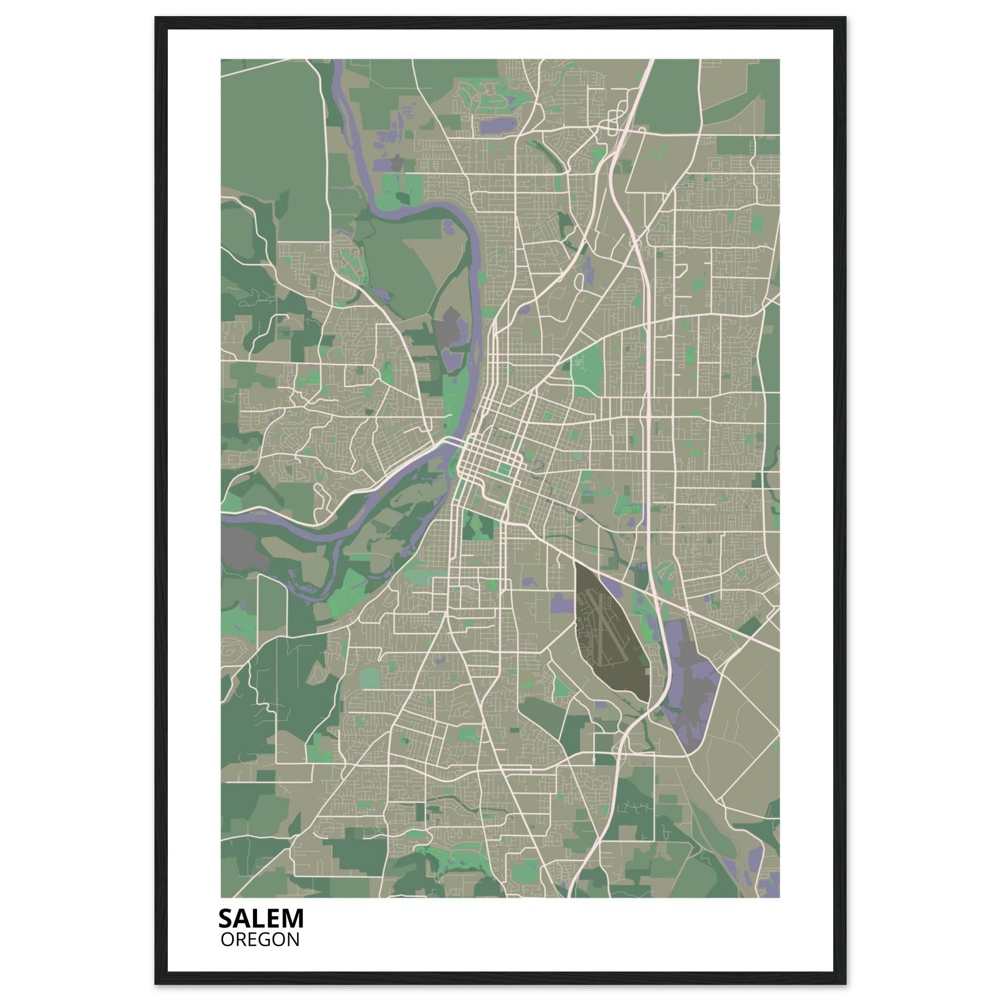 salem map poster print