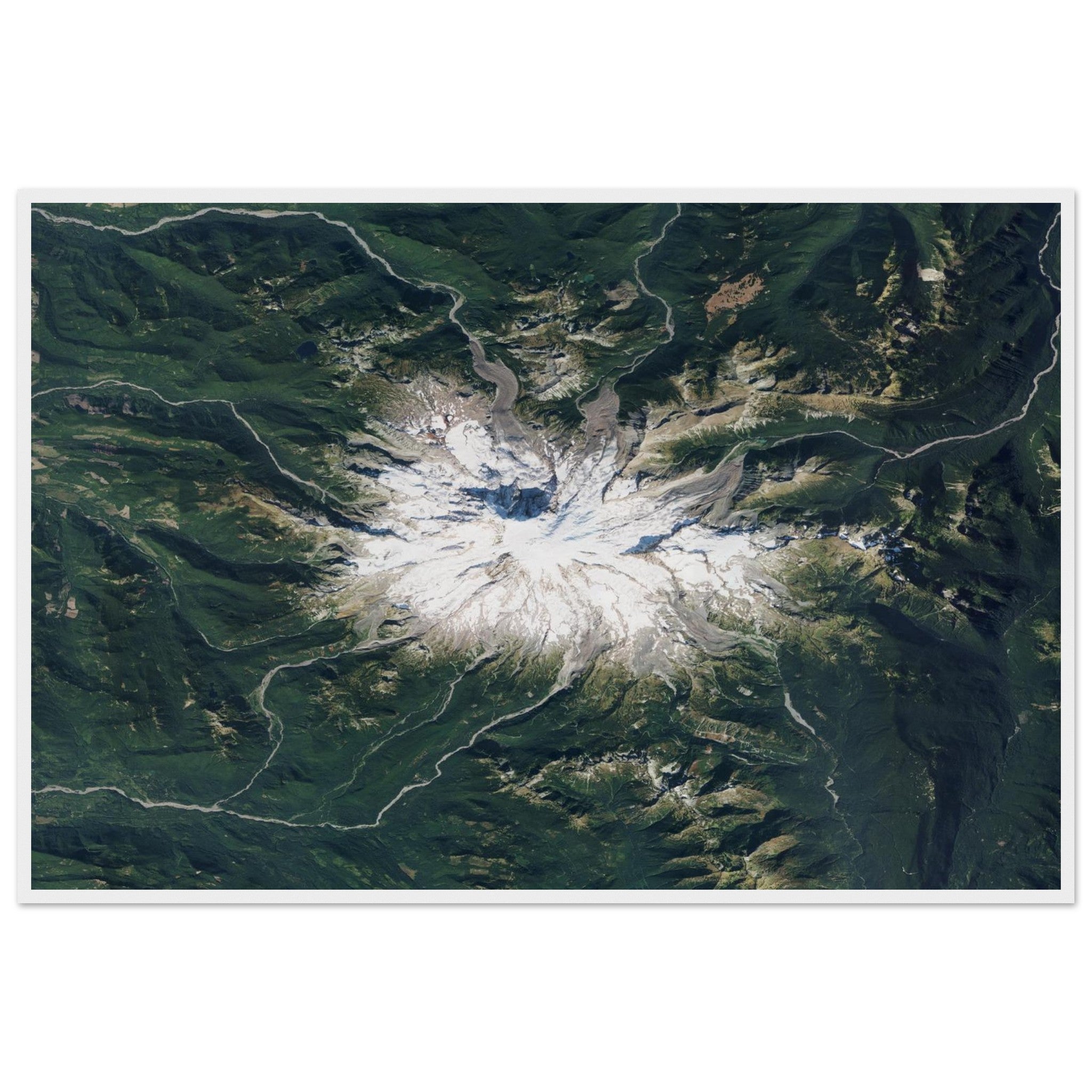 Mount Rainier National Park Natural Earth Print - Ink And Atlas