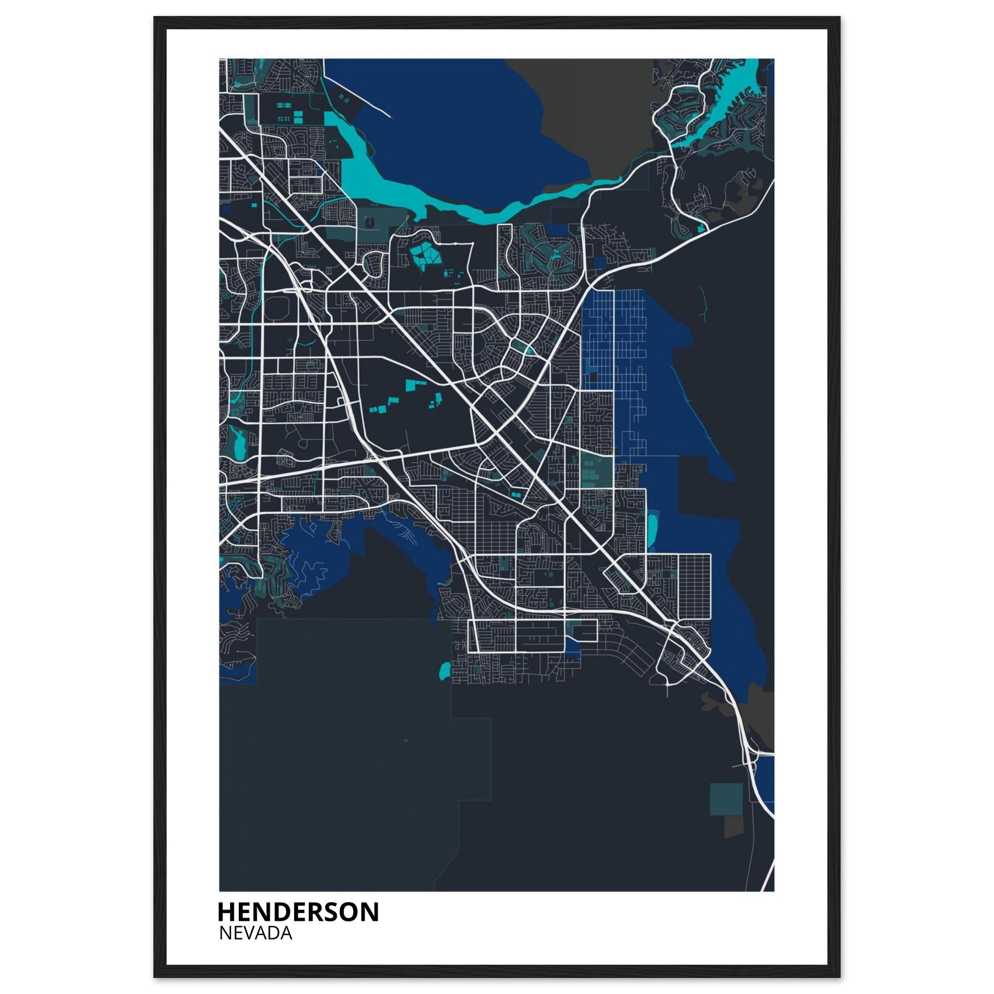 henderson nevada map poster print