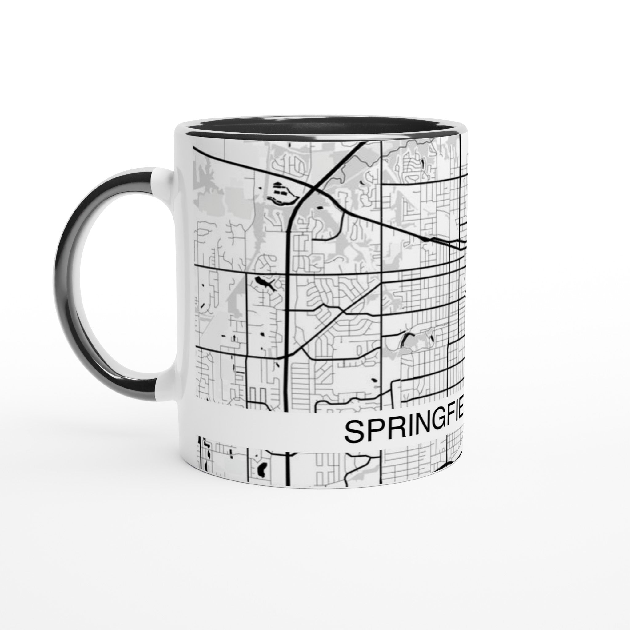 Springfield Illinois Modern City Map Mug (11oz) - Ink And Atlas
