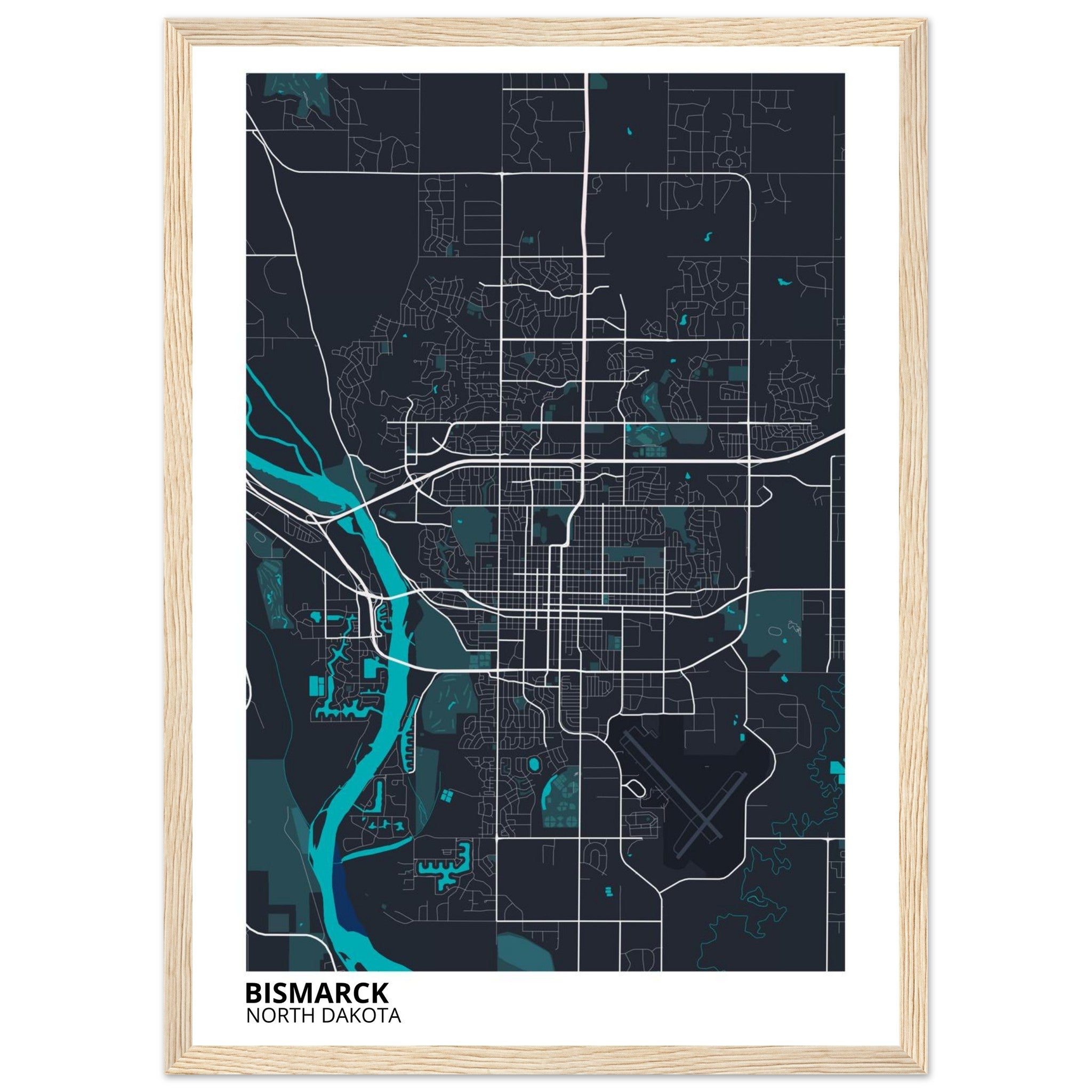 bismark map poster print