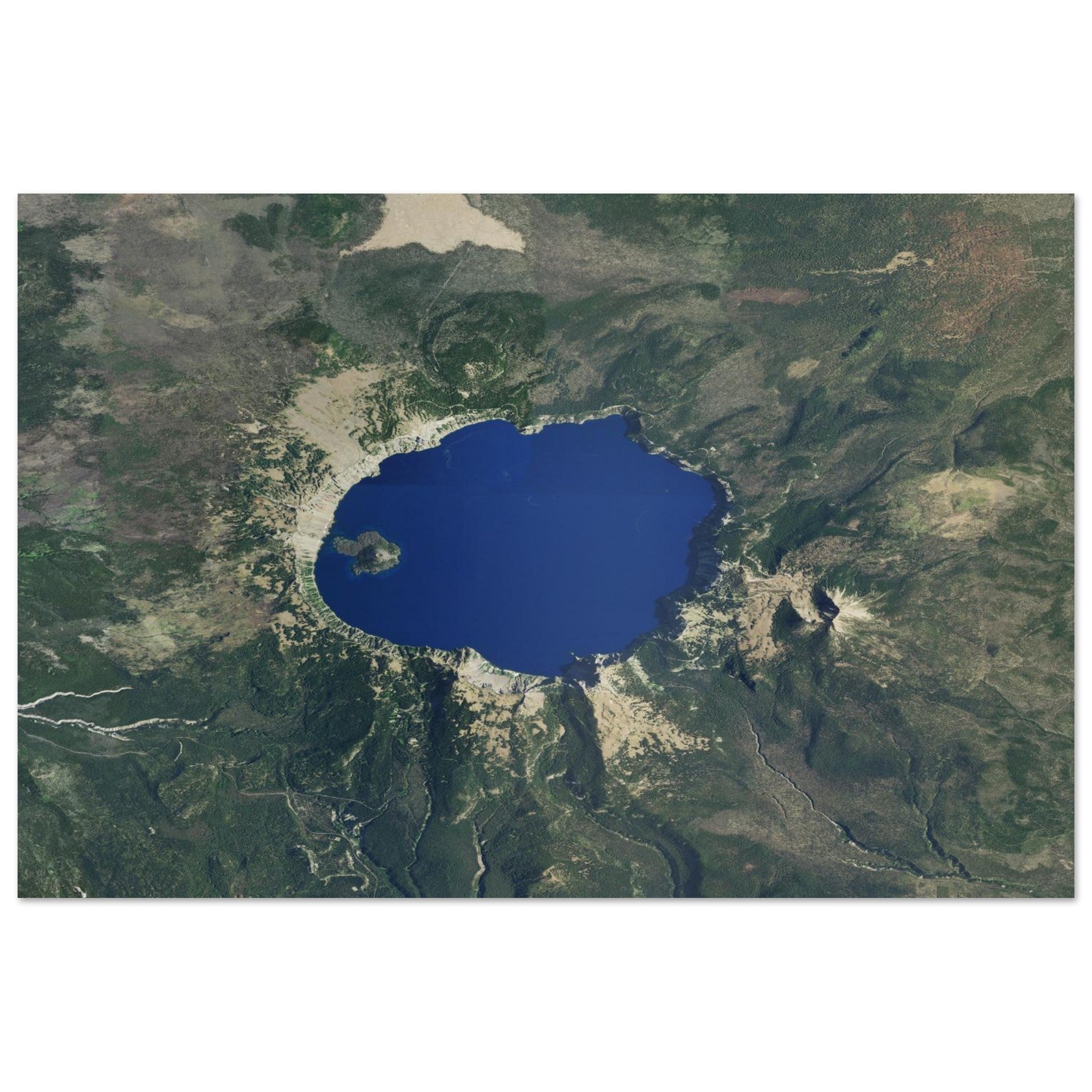 Crater Lake National Park Natural Earth Print - Ink And Atlas