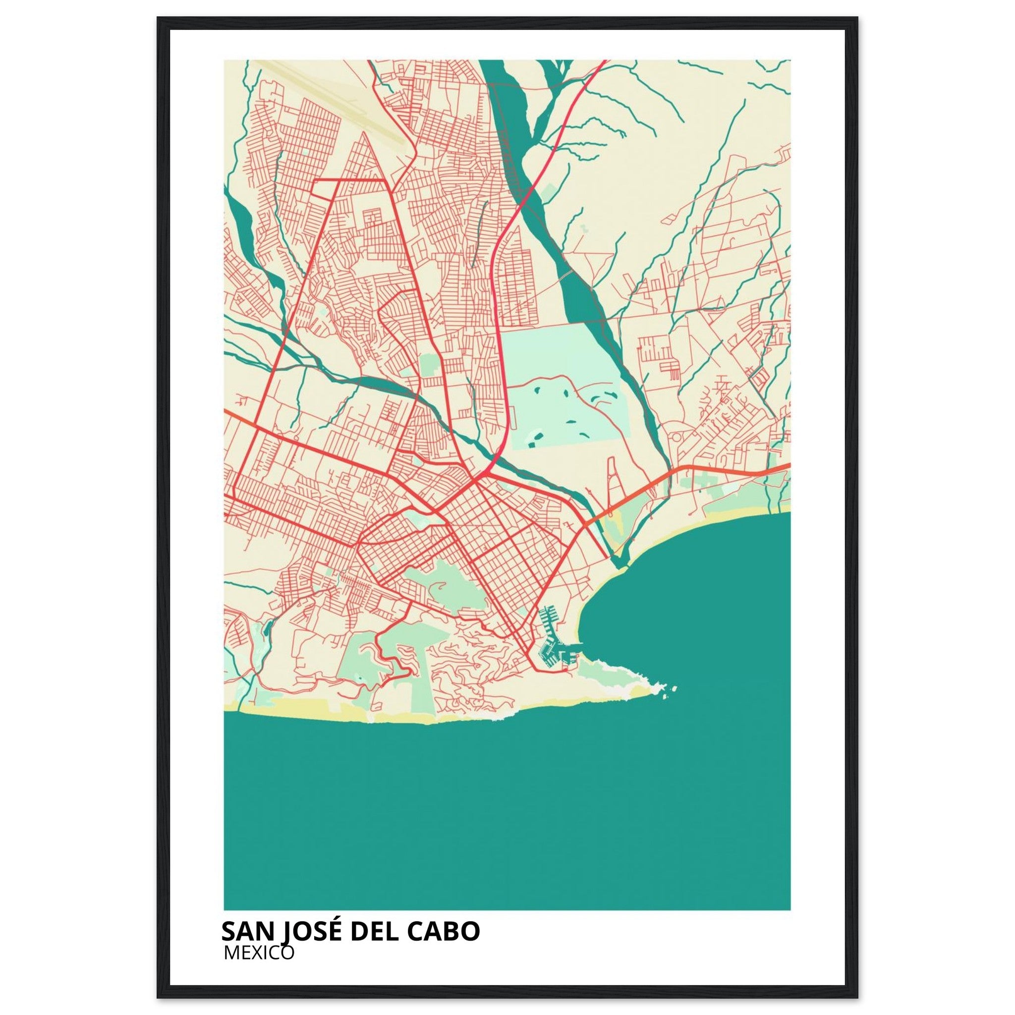 San Jose Del Cabo Mexico City Map Poster | Custom Map Art Print - Ink And Atlas