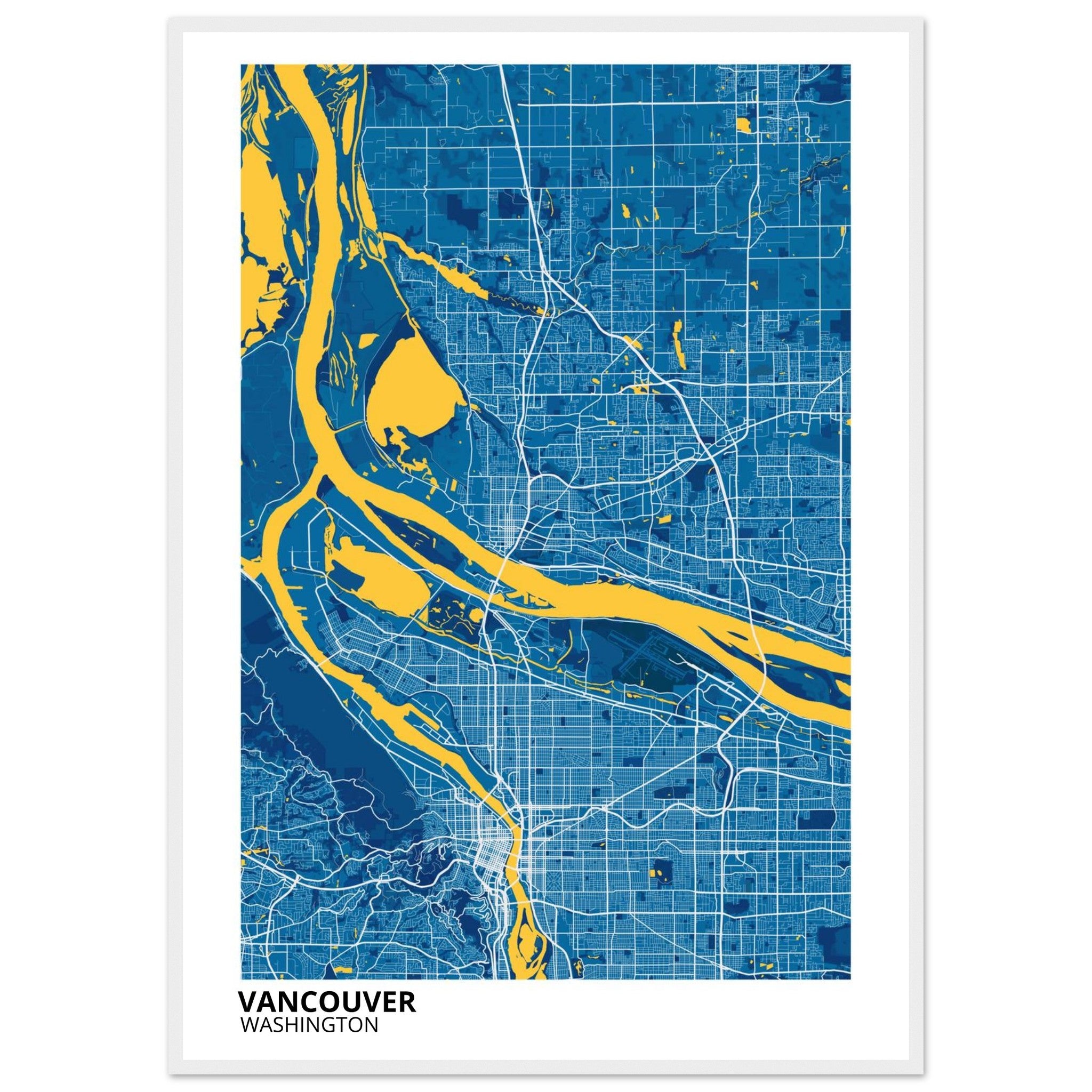 Vancouver Washington City Map Poster | Custom Map Art Print - Ink And Atlas