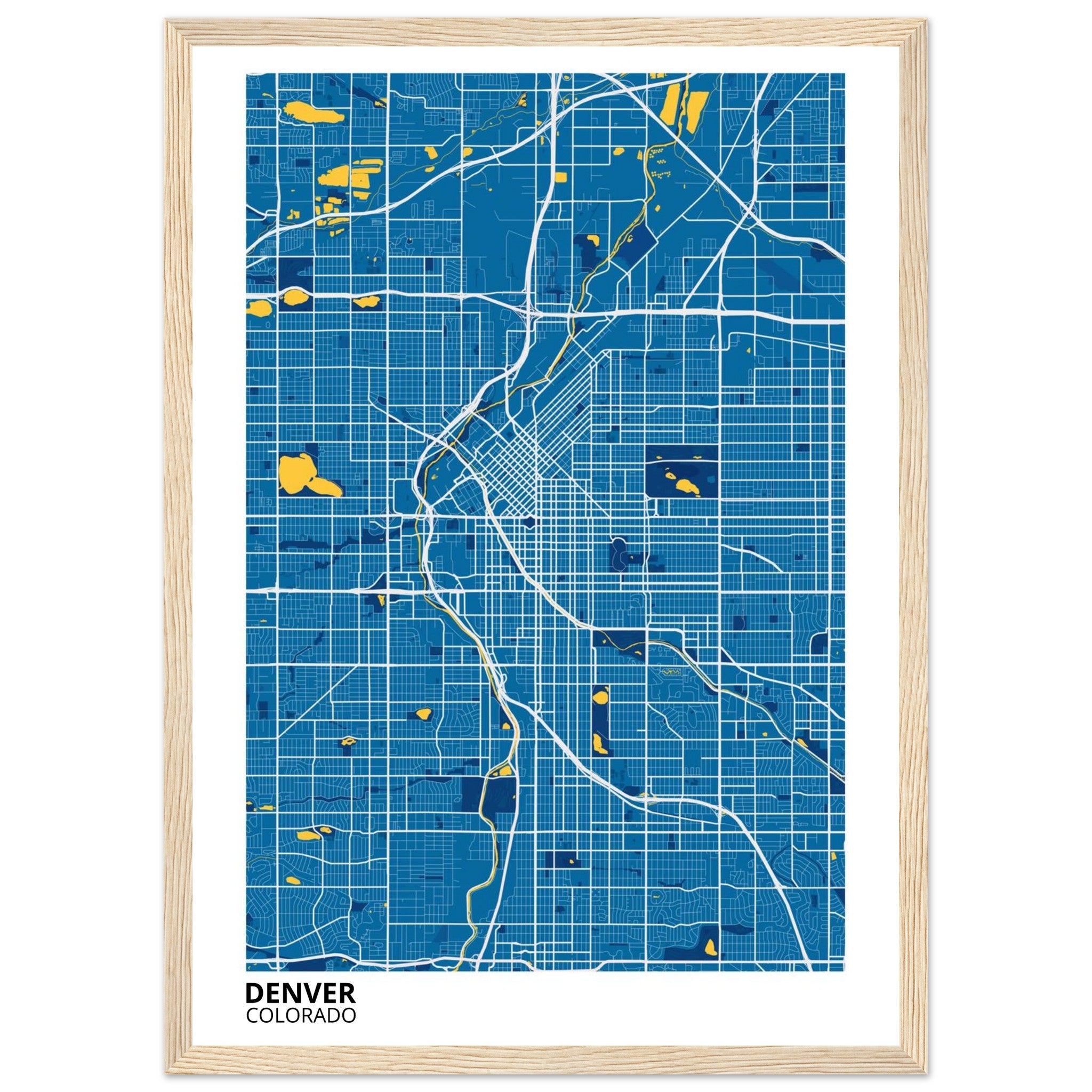 denver map poster print