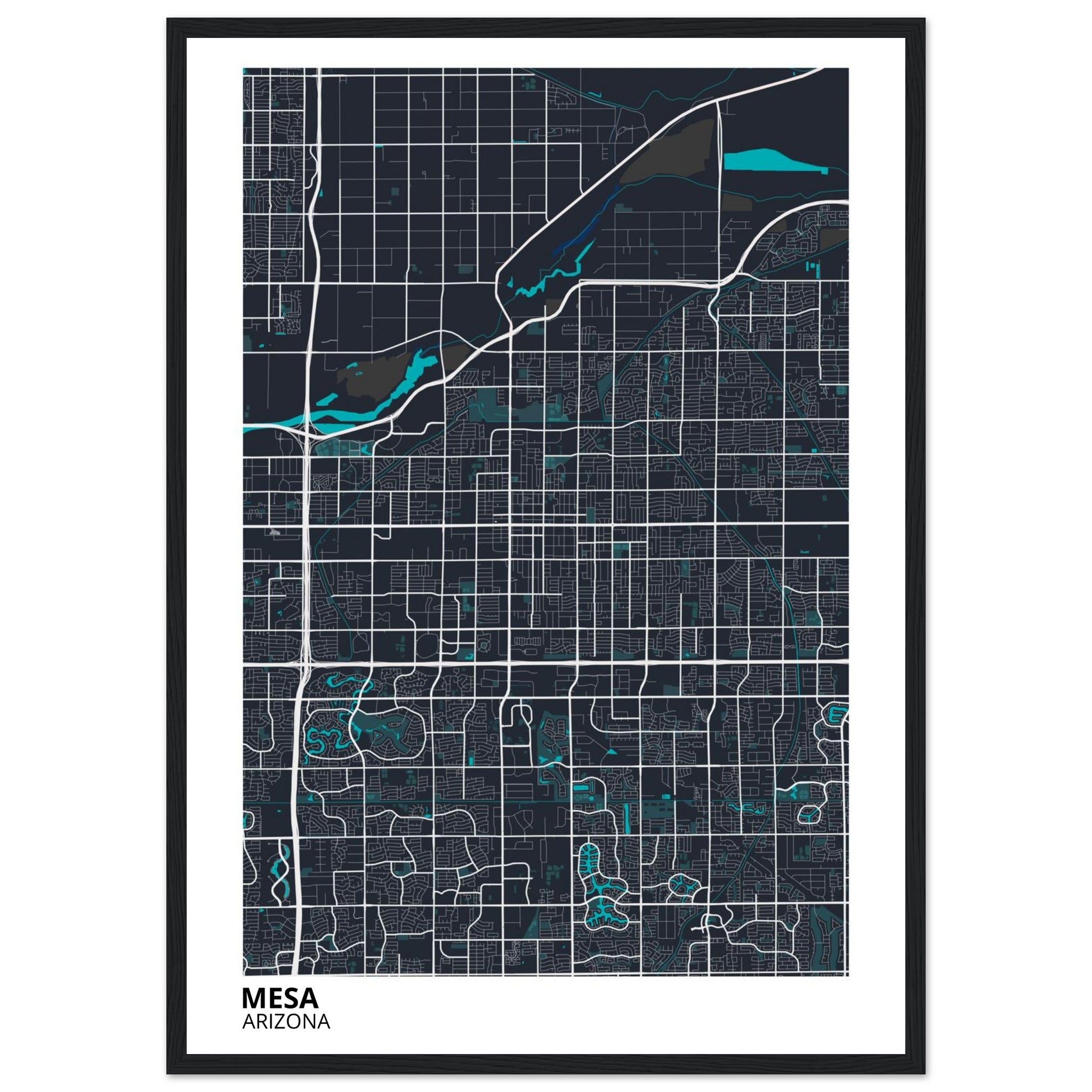mesa map poster print