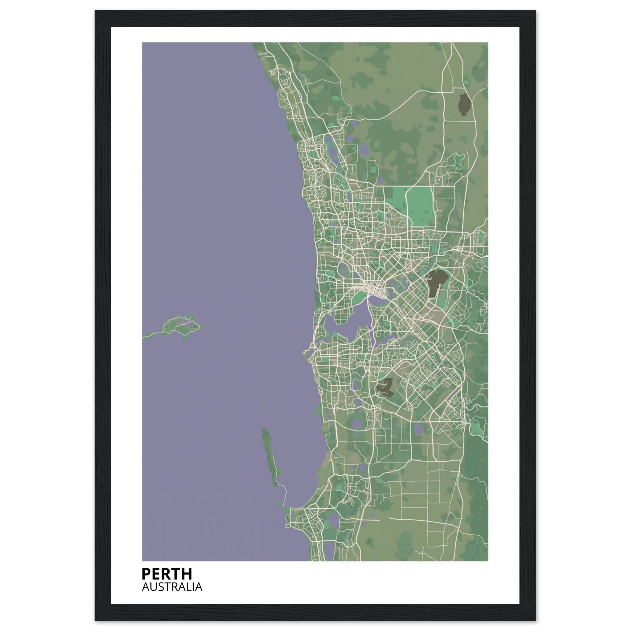 Perth Australia City Map Poster | Custom Map Art Print - Ink And Atlas