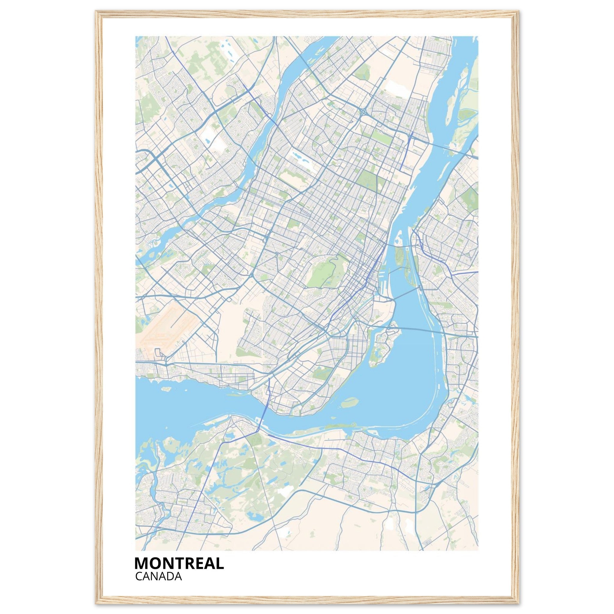 Montreal Canada City Map Poster | Custom Map Art Print - Ink And Atlas