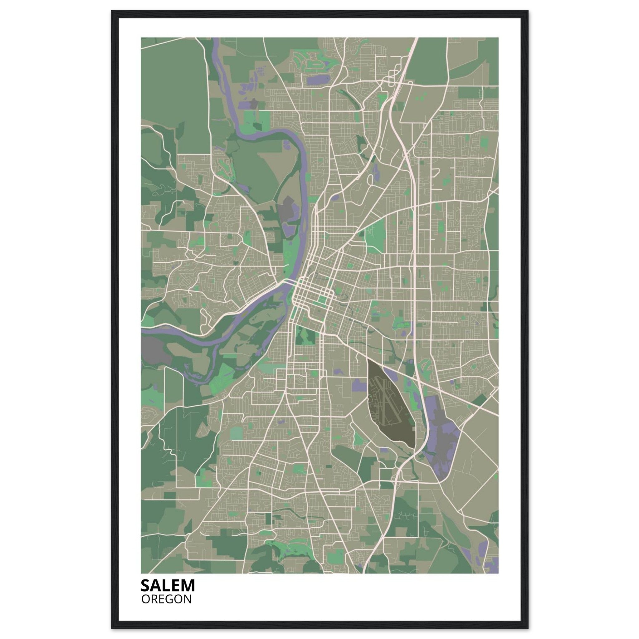 salem map poster print